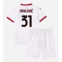 Dres AC Milan Strahinja Pavlovic #31 Preč pre deti 2024-25 Krátky Rukáv (+ trenírky)